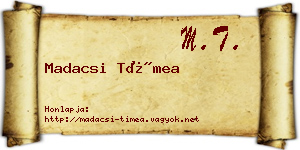 Madacsi Tímea névjegykártya