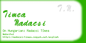 timea madacsi business card